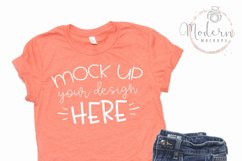 Mock up Bella Canvas 3001 Heather Orange Unisex Mockup Product Image 1