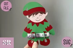Christmas elf Money card | Paper cutting | Money card SVG Product Image 2