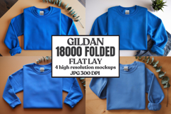 Gildan 18000 Sand Folded Flat Lay Mockups Product Image 1