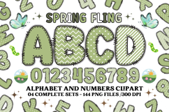 Spring Fling Alphabet png, letters doodle, spring clipart Product Image 1