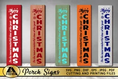 Christmas Porch Sign SVG PNG EPS DXF Merry Christmas SVG Product Image 1