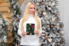 Card mockup Christmas mockup product mockup holiday mockup Card template Xmas mockup template