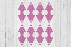 Triangle fold over jewelry display card packaging template s Product Image 1