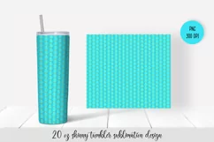 4 Mermaid Tumblers Sublimation Design. 20oz Skinny Tumbler Product Image 2