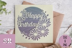 Happy Birthday card | Paper cutting | birthday card SVG Product Image 2