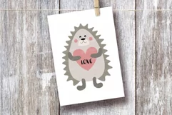 Valentine hedgehog SVG / Baby valentine SVG / Baby animals Product Image 4