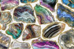 Gold Foil Agate Clipart Product Image 2