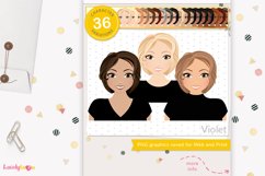 Girl clipart avatar, female logo, social brand LVB69 Violet Product Image 1