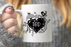 Bird and heart paper cut design SVG / DXF / EPS / PNG files Product Image 4