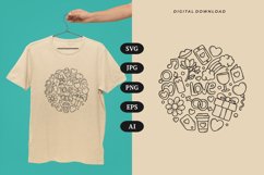 Love Doodle T-shirt | SVG Product Image 1