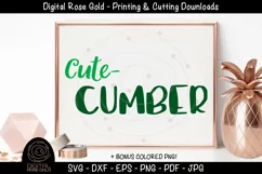 Cute Cumber- Cute Kids SVG, Funny Vegetable Shirt Design SVG Product Image 1