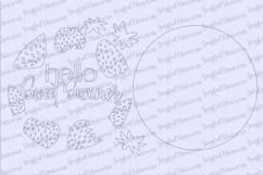Hello Sweet Summer Sign SVG | Strawberry Welcome Sign SVG Product Image 2