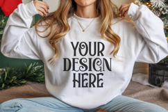 Christmas Gildan 18000 Ash Crewneck Sweatshirt Mocku Product Image 1