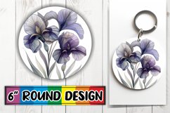 Vibrant Floral Keychain &amp; Car Coaster Sublimation Range Product Image 1