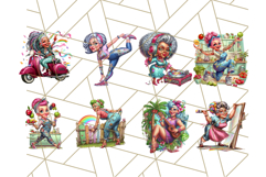 52 Wild Grandma Clipart PNGs, Funny Quirky Old Ladies Product Image 4