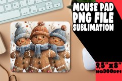 Holiday Mouse Pad Sublimation Gingerbread Pattern Product Image 1