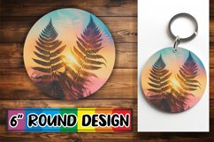 Vibrant Retro Floral Keychain &amp; Coaster Compilation Product Image 1