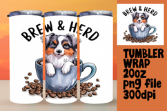 RICH 20oz Tumbler Template for Gifts , Coffee Dog Product Image 1