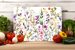 Watercolor Wildflower Cutting Board | Cutting Board png Product Image 3
