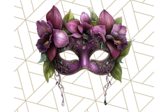 Vintage Garden Masquerade Floral Eye Mask PNG Clipart Product Image 4