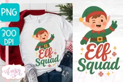 Cute Christmas PNG design, Elf squad PNG sublimation Product Image 2