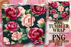PRESENT OF HARMONY 20oz TUMBLER WRAP, Flower Pattern Product Image 1