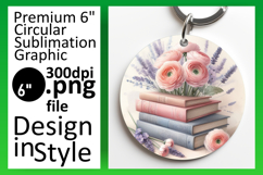 Dynamic Keychain Circle Design Template , Books Product Image 1