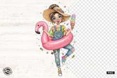 Summer Pretty Girl Clipart Product Image 1