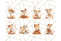 Woodland Autumn Critters PNG Clipart, Cute Fall Animals Product Image 4