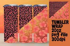 BEAUTIFUL 20oz Tumbler Wrap PNG , Leopard Print Product Image 1