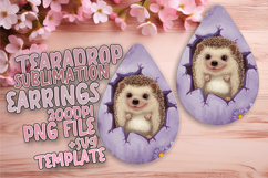 Charming Teardrop Earrings Design PNG , Animals In Wall Product Image 1