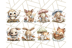 Forest Fairy Garden Creatures PNG, Whimsical Woodland Art Product Image 4
