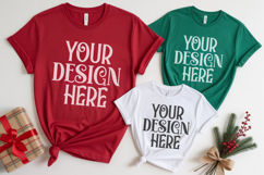 Christmas Family Matching Group T-Shirt Mockups | Holiday Fl Product Image 1