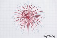 Happy New Year Fireworks Clipart PNG Product Image 1