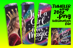 PLAYFUL 20oz Tumbler Design , Just A Girl Product Image 1