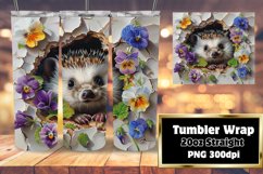 Springtime Tumbler Wrap: Cute Animals in 3D Hole Product Image 1