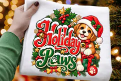 Jolly Holiday Paws Christmas Design, Cute Festive Puppy Product Image 3