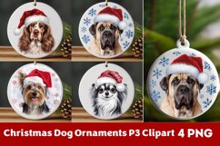 Breeds Of Christmas Dog Ornaments Clipart PNG Product Image 1