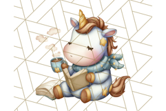 Magical Bookish Unicorn PNG Clipart Reading Books &amp; Stories Product Image 4