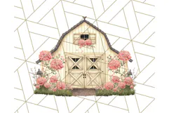 Vintage Cottagecore Barn PNG Clipart, Farmhouse Style Product Image 4