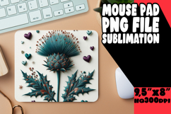 Cheerful Mouse Pad Sublimation Style, 3D Flower Product Image 1