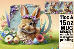 Joyful Spring Bunny Mug Design 15oz Product Image 1