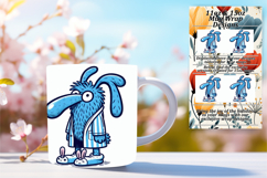 Luxurious 11oz Mug Wrap Png Design , Monster Product Image 1