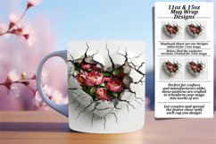 Love's Reflection: 3D Heart Mug Wrap Product Image 1