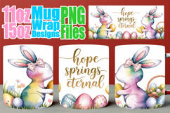 Joyful journeys 11oz 15oz sublimation wrap, Easter Bunny Product Image 1