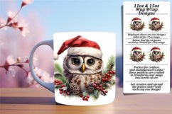 Cozy Christmas Owl Sublimation Design Product Image 1