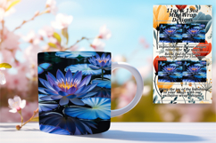 Trendy 11oz Mug Wrap Png Design , Flowers Product Image 1
