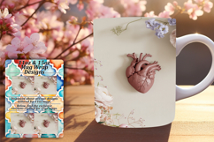 DYNAMIC PNG for 11oz Mug Wrap , 3D Heart Product Image 1