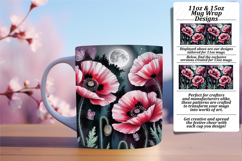 Fancy 11oz Mug Wrap Png Design , Flowers Product Image 1