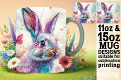 Vibrant Easter Bunny Mug Sublimation: Springtime Charm Product Image 1